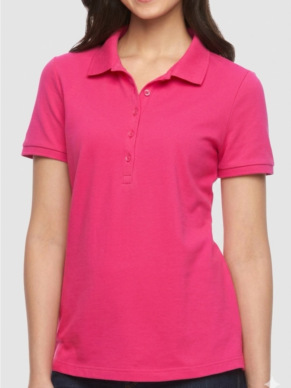 Croft & Barrow Classic Short Sleeve Polo Shirt - Coral Kiss Womens Size XL NWT
